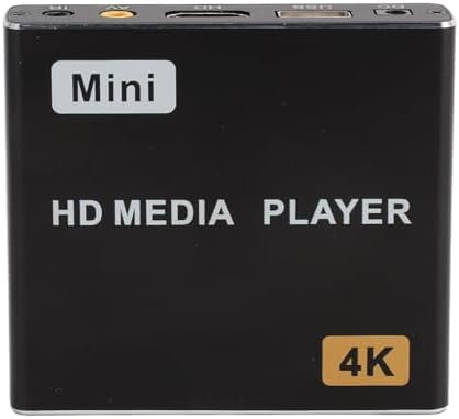 HDMI Media Player, 4K HD Digital Media Player for 4K TV Video, H.265 MP4 MKV Videos MP3 Music JPG Photos PPT, 7.1 Surround Sound, Dual USB Ports (US Plug)
