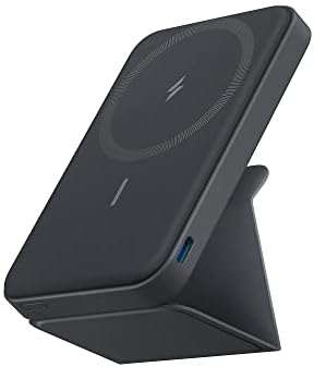 Anker 622 Magnetic Battery (MagGo), 5,000mAh Foldable Magnetic Wireless Portable Charger with Stand and USB-C Port (On The Side), Magsafe-Compatible for iPhone 16/15/14/13 Series