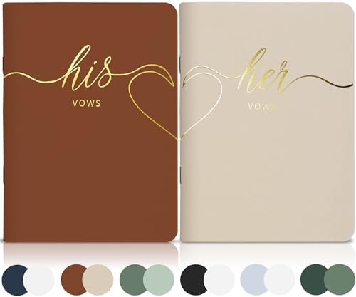 LSSH GmbH Vow Books - His and Hers Wedding Essentials, 28 Pages, 5.5" X 4" (Dark Green & Sage)