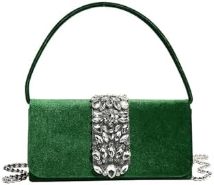 CORIOS Evening Bag for Women Rhinestone Clutch Bag Sparkly Crystal Handbag Bridal Wedding Purse Glitter Shoulder Bag