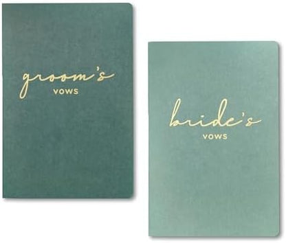 GroomBrideGifts Wedding Vow Book for His and Hers, Soft Touch, Perfectly Sized Bride and Groom Vow Books, Wedding Essentials, Wedding Registry Ideas, His and Hers Gifts