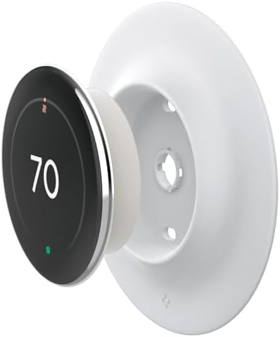 Spigen Wall Plate Designed for New Google Nest Learning Thermostat 4th Generation (2024) Wall Plate - Matte Black