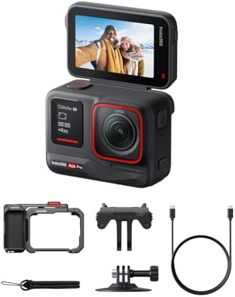 Insta360 Ace Pro - Waterproof Action Camera Co-Engineered with Leica, Flagship 1/1.3" Sensor and AI Noise Reduction for Unbeatable Image Quality, 4K120fps, 2.4" Flip Screen & Advanced AI Features.