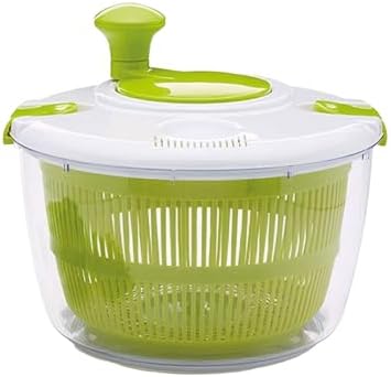 koaunert Large Salad with Non-Slip Base Durable and Practical Stainless Steel Salad Spinners Salad Spinners Collapsible, Plastic