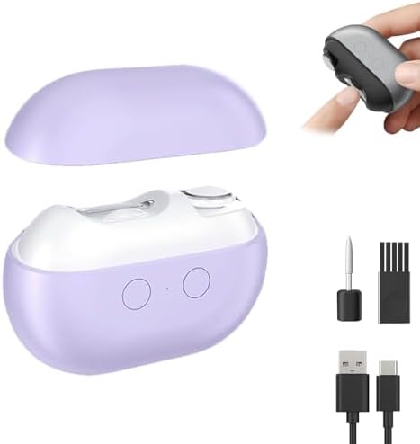 Fanyil Easyclip Smart Nail Clipper, 3-in-1 Electric Nail Clipper, with LED Light and Debris Collector, Portable, Suitable for Home Travel and Gift Giving (Pink)
