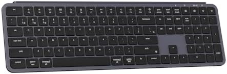 Keychron B6 Pro Quiet Key Full Size Ultra-Slim Wireless Keyboard, ZMK Programmable Bluetooth 5.1/2.4 GHz/Wired with Ultra-Long Battery Life Low Profile for Mac Win Linux System - Space Gray