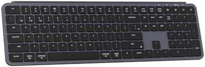 Keychron B6 Pro Quiet Key Full Size Ultra-Slim Wireless Keyboard, ZMK Programmable Bluetooth 5.1/2.4 GHz/Wired with Ultra-Long Battery Life Low Profile for Mac Win Linux System - Space Gray