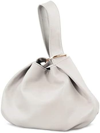 Women's Clutch Soft Vegan Leather Hobo Top Handle Bag Small Tote Purse