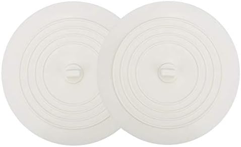 V-TOP Tub Stopper 2 Pack, 6 inches Large Silicone Drain Plug Hair Stopper Flat Suction Cover for Kitchen Bathroom Accessories and Laundry