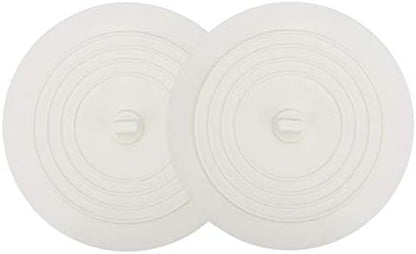 V-TOP Tub Stopper 2 Pack, 6 inches Large Silicone Drain Plug Hair Stopper Flat Suction Cover for Kitchen Bathroom Accessories and Laundry