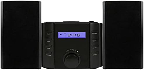 Sylvania SRCD804BT CD Microsystem with Radio & Bluetooth, Black
