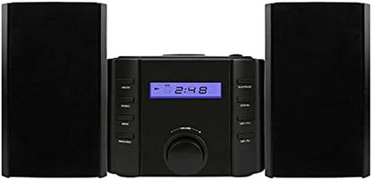 Sylvania SRCD804BT CD Microsystem with Radio & Bluetooth, Black