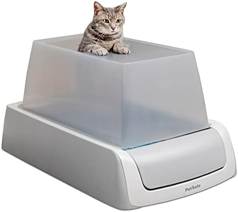 PetSafe ScoopFree Crystal Pro Self-Cleaning Cat Litter Box - Front-Entry - Hands-Free Cleanup with Disposable Crystal Tray - Less Tracking, Better Odor Control - Health Counter Helps Monitor Your Cat