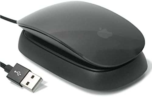 Ascrono - Charging Station Compatible with Apple Magic Mouse 2 - White - Perfect Accessories | Usable As Charging Dock, Stand & Charger | Includes 5ft (1.5m) USB-A Cable | Lightning Connector
