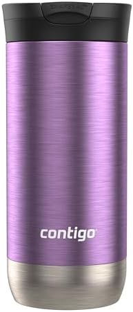 Contigo Huron 2.0 Stainless Steel Travel Mug with Leak-Proof SnapSeal Lid, Vacuum-Insulated Tumbler for Coffee and Tea, Pansy