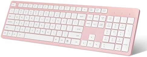 LeadsaiL Wireless Keyboard | Ergonomic Keyboard | Full-Sized Keyboard | Noiseless Keyboard | 2.4GHz Wireless Keyboard | USB Keyboard - PuriLite