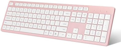 LeadsaiL Wireless Keyboard | Ergonomic Keyboard | Full-Sized Keyboard | Noiseless Keyboard | 2.4GHz Wireless Keyboard | USB Keyboard - PuriLite