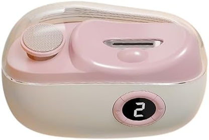 Electric Nail Clippers for Seniors - Automatic Nail Clipper | USB Rechargeable Fingernail Trimmer | LED Nail Clippers with 3-Speed Settings & Scraps Storage for Travel Home