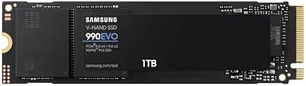 SAMSUNG 990 EVO SSD 1TB, PCIe 4.0 x4 / 5.0 x2, NVMe2.0, Speeds Up-to 5,000MB/s, Upgrade Storage for PC/Laptops, HMB Technology and Intelligent Turbowrite (MZ-V9E1T0B/AM)[Canada Version]