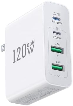 USB C Fast Charger, 150W 6 Port Desktop PD GaN Fast Charger Charging Station Block 65W USB C Laptop Charger for MacBook Pro/Air iPad iPhone 16 15 14 13 12 Pro Max Galaxy S23 Note 20 Pixel