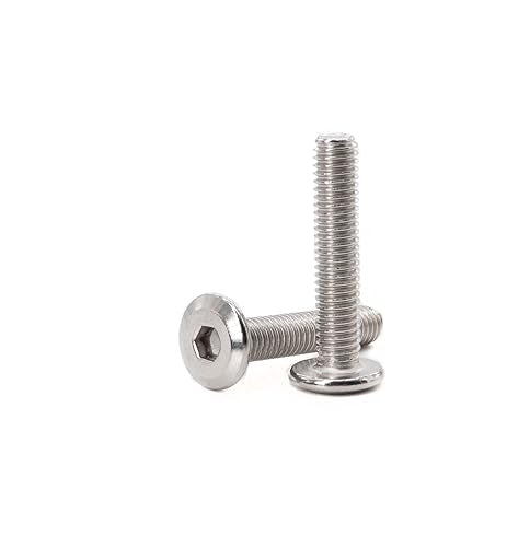binifiMux 4pcs M10-1.25 x 70mm Serrated Flanged Hex Bolts Flange Hexagon Screws, Stainless Steel 18-8 (304), Plain Finish, DIN 6921