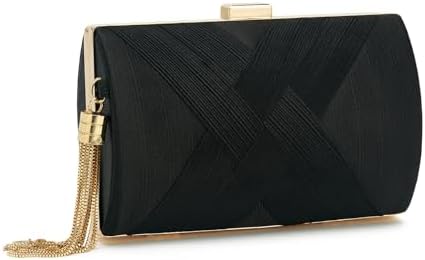 ZOOEASS Women Clutch Bag Evening bag Fringed Evening Handbag,Lady Party Wedding Clutch Purse Chain Shoulder Cross Body Bag - PuriLite