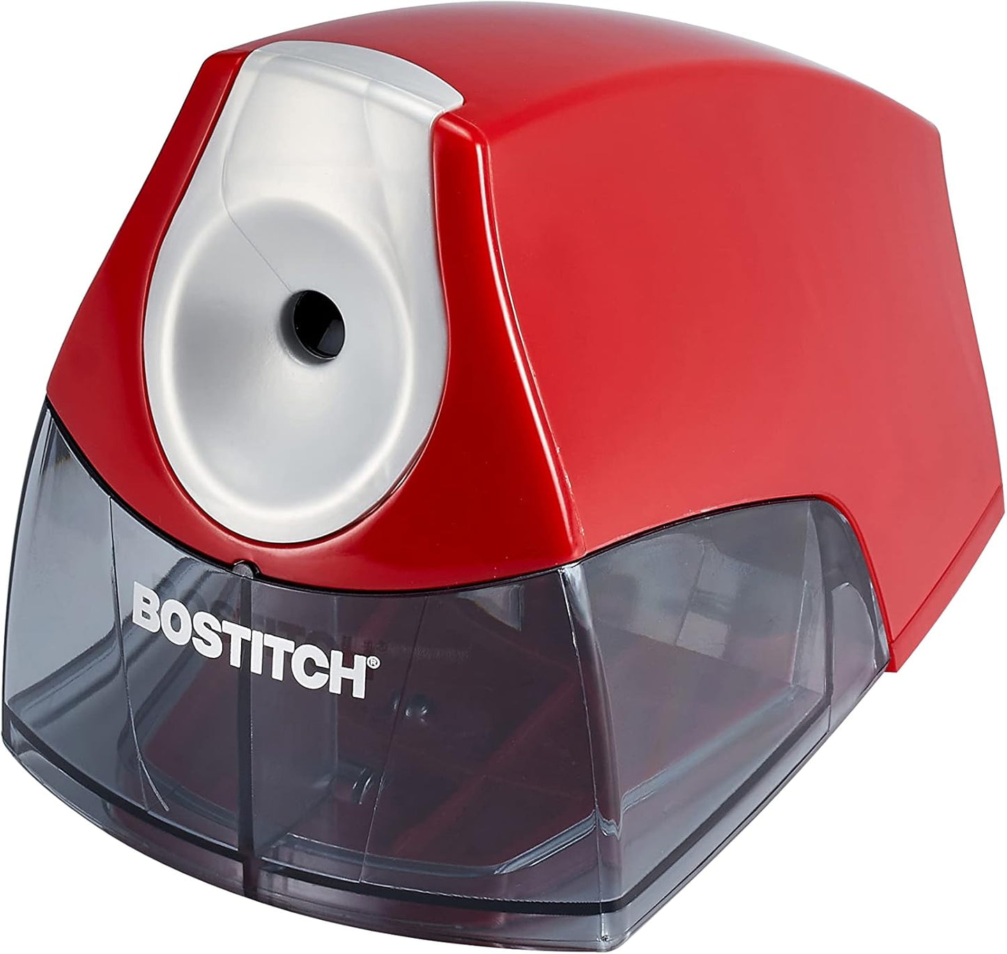 Bostitch Office Personal Electric Pencil Sharpener, Powerful Stall-Free Motor, High Capacity Shavings Tray, Red (EPS4-RED)