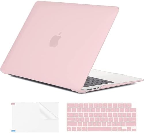 EooCoo Case Compatible with MacBook Air 13 inch M4 M3 M2 2025-2022 A3240 A3113 A2681, 13.6" Hard Case Cover & TPU Keyboard Skin & Screen Protector for Laptop Air 13.6 inch - Crystal Clear