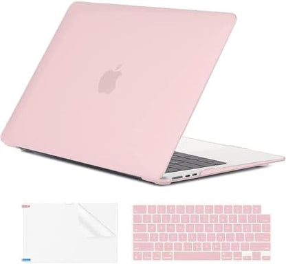 EooCoo Case Compatible with MacBook Air 13 inch M4 M3 M2 2025-2022 A3240 A3113 A2681, 13.6" Hard Case Cover & TPU Keyboard Skin & Screen Protector for Laptop Air 13.6 inch - Crystal Clear
