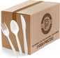 Cutlery Plastic Combo Sets Medium Weight Disposable Silverware White (1000 Count)