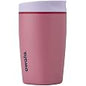 Owala SmoothSip Slider Insulated Stainless Steel Coffee Tumbler, Reusable Iced Coffee Cup, Hot Coffee Travel Mug, BPA Free 12 oz, Black Cherry