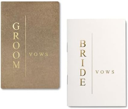 GroomBrideGifts Wedding Vow Book for His and Hers, Soft Touch, Perfectly Sized Bride and Groom Vow Books, Wedding Essentials, Wedding Registry Ideas, His and Hers Gifts