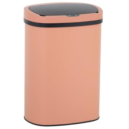 13 Gallon 50 Liter Garbage Can Kitchen Trash Can with Lid Automatic Sensor Touch Free Stainless Steel Waste Bin for Bathroom Bedroom Home Office,Black