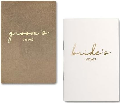 GroomBrideGifts Wedding Vow Book for His and Hers, Soft Touch, Perfectly Sized Bride and Groom Vow Books, Wedding Essentials, Wedding Registry Ideas, His and Hers Gifts