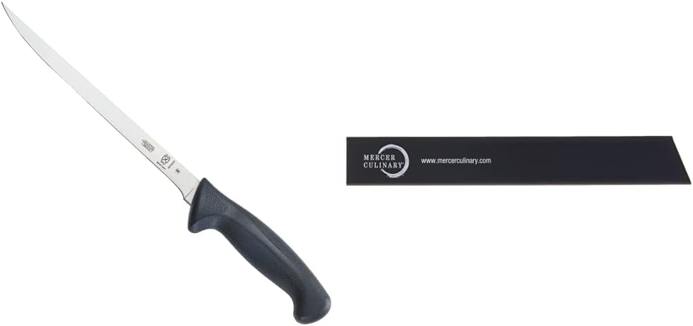 Mercer Culinary M23860 Millennia Black Handle, 8.5-Inch Narrow, Fillet Knife