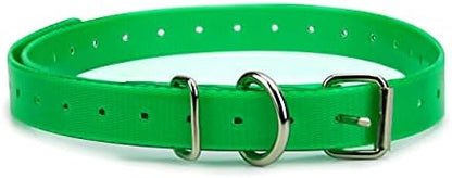 Orange Heavy-Duty 3/4" Waterproof and Odor Proof TPU Replacement Dog Collar Strap for Bark, Shock, Training and Electric Dog Fence Receiver Collars
