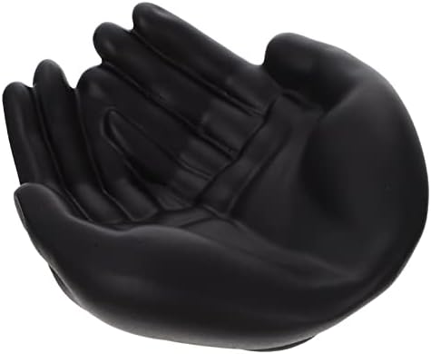 Black Palm Jewelry Organizer Tray | Resin Jewelry Storage Plate | Rings Necklace Bracelet Holder | Desktop Decor | Home Office Organizer - PuriLite