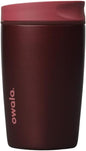 Owala SmoothSip Slider Insulated Stainless Steel Coffee Tumbler, Reusable Iced Coffee Cup, Hot Coffee Travel Mug, BPA Free 12 oz, Black Cherry