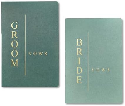 GroomBrideGifts Wedding Vow Book for His and Hers, Soft Touch, Perfectly Sized Bride and Groom Vow Books, Wedding Essentials, Wedding Registry Ideas, His and Hers Gifts