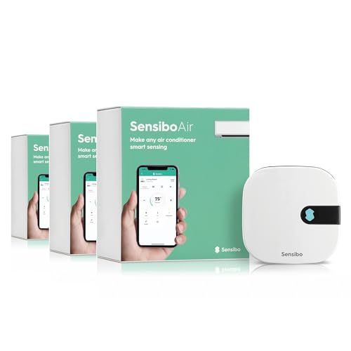 Sensibo Air PRO - Air Conditioner Smart Controller & Air Quality Sensor. Smart Thermostat for Mini Split, Window, Portable AC. Temp & Humidity Sensors. Google, Alexa, Siri & Apple HomeKit Compatible