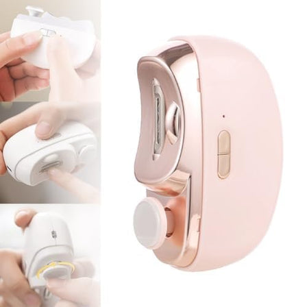 Electric Toenail Clippers for Seniors, 3 in 1 Electric Nail Clippers for Adults Automatic Electric Nail Trimmer for Adults Nail Trimmers for People Fingernail Trimmer and Polisher(White)