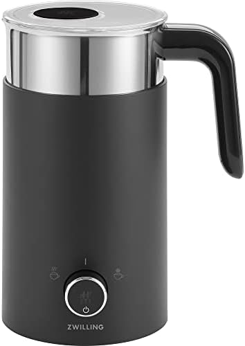 ZWILLING Enfinigy Electric Barista Non-Slip Milk Frother and Warmer, Black- Milk Steamer for Latte, Cappuccino, Macchiato