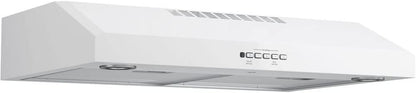 GE 30" 4 Speed Unde the Cabinet Vent Hood White JVX5300DJWWC