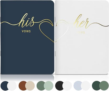 LSSH GmbH Vow Books - His and Hers Wedding Essentials, 28 Pages, 5.5" X 4" (Dark Green & Sage)