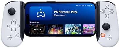BACKBONE One Mobile Gaming Controller for iPhone (Lightning) - PlayStation Edition - 2nd Gen - Turn Your iPhone into a Gaming Console - Play Xbox, PlayStation & More (3 Months Apple Arcade Included)