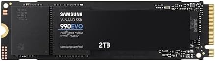 SAMSUNG 990 EVO SSD 1TB, PCIe 4.0 x4 / 5.0 x2, NVMe2.0, Speeds Up-to 5,000MB/s, Upgrade Storage for PC/Laptops, HMB Technology and Intelligent Turbowrite (MZ-V9E1T0B/AM)[Canada Version]