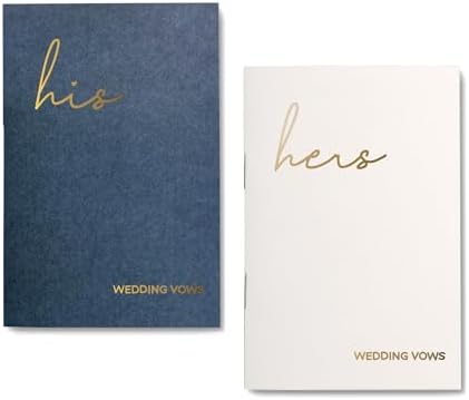 GroomBrideGifts Wedding Vow Book for His and Hers, Soft Touch, Perfectly Sized Bride and Groom Vow Books, Wedding Essentials, Wedding Registry Ideas, His and Hers Gifts