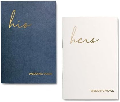 GroomBrideGifts Wedding Vow Book for His and Hers, Soft Touch, Perfectly Sized Bride and Groom Vow Books, Wedding Essentials, Wedding Registry Ideas, His and Hers Gifts