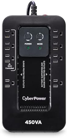 CyberPower EC850LCD Ecologic Battery Backup & Surge Protector UPS System, 850VA/510W, 12 Outlets, ECO Mode, Compact, Uninterruptible Power Supply