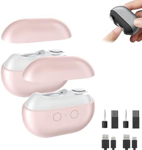 Fanyil Easyclip Smart Nail Clipper, 3-in-1 Electric Nail Clipper, with LED Light and Debris Collector, Portable, Suitable for Home Travel and Gift Giving (Pink)